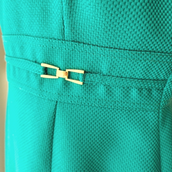 Tahari Emerald Green Summer Cocktail Dress - Picture 4 of 7
